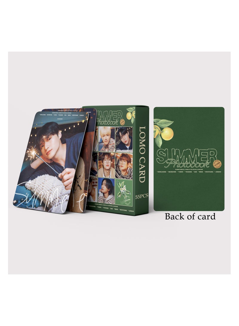 55PCS ATEEZ New Album SUMMER Lomo Card - Image 3