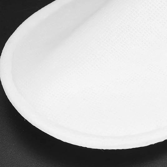 SVDK White Disposable Cotton Slippers Closed Toe Hotel Salons Spa Slippers for Men and Women - Image 3