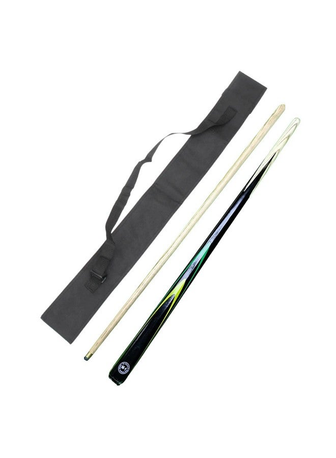 JBB Pool and Snooker Cue Stick, 9mm Half Joint, with Carrying Cue Cover, Black - Image 1