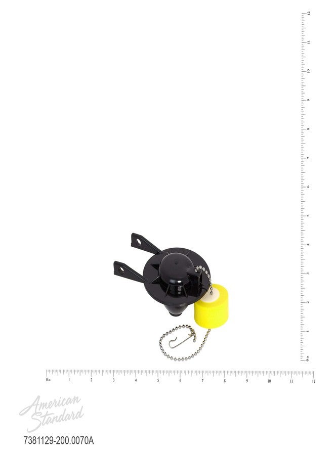 American Standard 7381129-200.0070A Universal Flapper and Chain with Float for 2-Inch Flush Valves , Black - Image 2