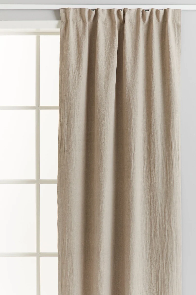 H&M 2-Pack Linen Blackout Curtain Lengths