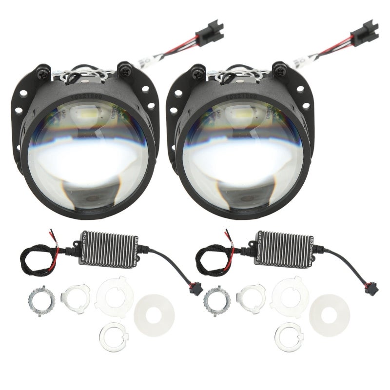 Sanvi Bi LED Projector Lens - H1 H4 H7 HB3 HB4 D1 Compatible Car Headlight Retrofit Kit for Clear High Low Beam - Image 1