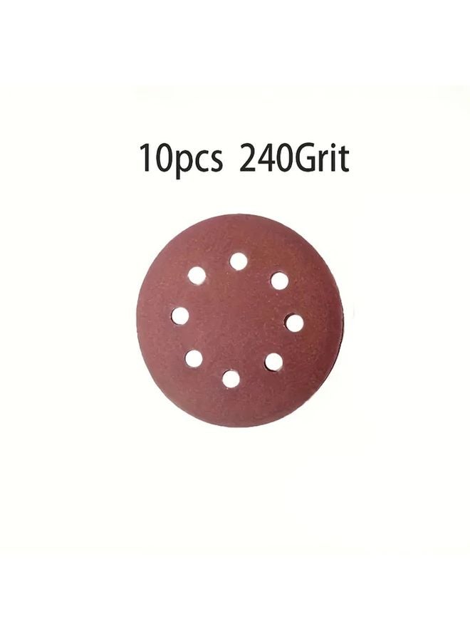 10pcs 240 Grit Round Sandpaper Discs For Metal Wood Angle Grinder Sander - Image 1