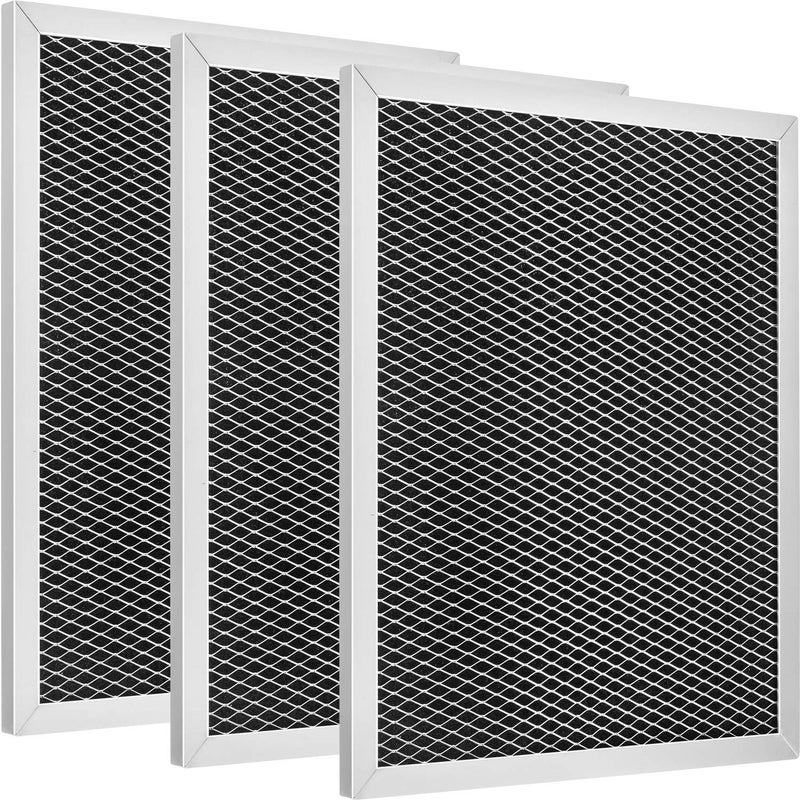 Jovitec 3 Pack Range Hood Filter 97007696 Aluminum Charcoal Combo Compatible with Broan/Kenmore/Maytag/Replace for 1172266, 41F, 5-3082, 51113711, Size 8-3/4 x 10-1/2 x 3/8 Inch - Image 1