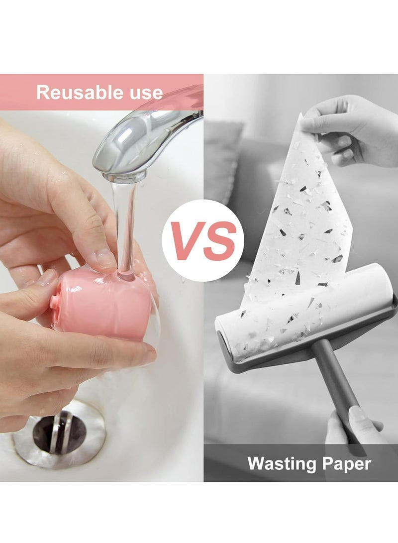 Reusable Washable Lint Roller Ball, Sticky Pet Hair Removal Tool for Clothes Beds, Sofas and More(Pink) - Image 5