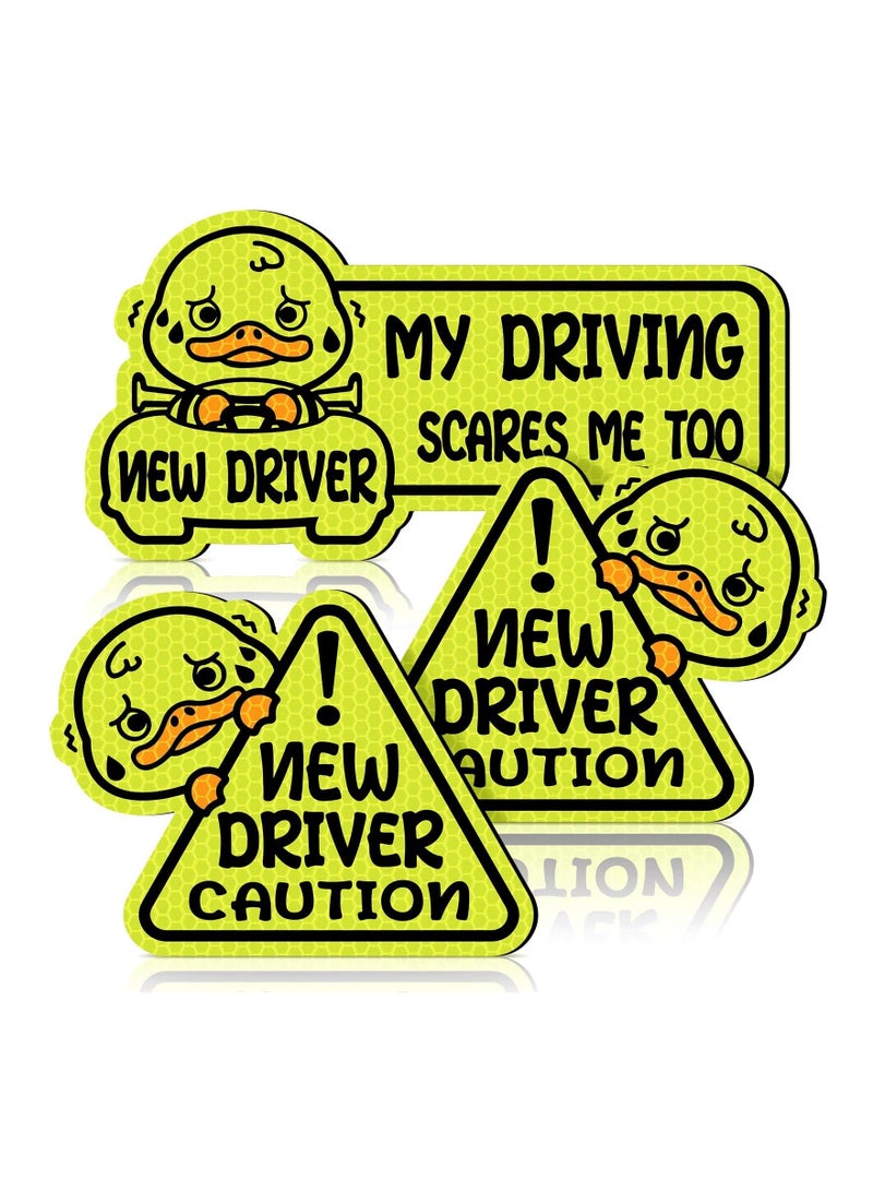 SYOSI Reflective Student Driver Magnet, for Car New Driver Sticker, Please Be Patient Sign Keep Distance Sticker Decal, Automotive Magnets Safety Sign Car Bumper Magnet Vehicle Sign, Waterproof (3 Pack ) - Image 1