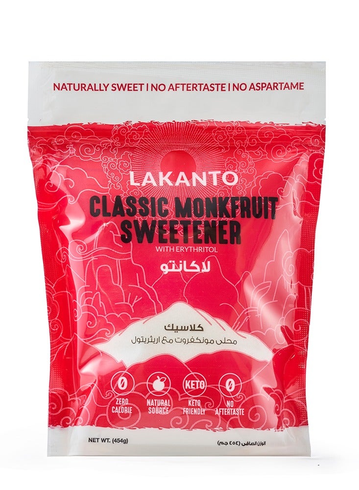 LAKANTO Classic MonkFruit and Erythritol Sweetener - 454g - Image 1