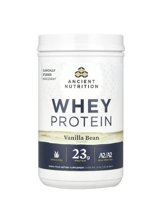 Ancient Nutrition - Ancient Nutrition, Whey Protein, Vanilla Bean, 1.31 lb (594 g) - Image 1