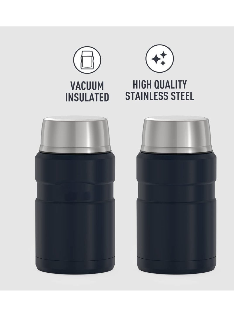 SYOSI Stainless King Vacuum-Insulated Food Jar, 24 Ounce, black  - Image 2