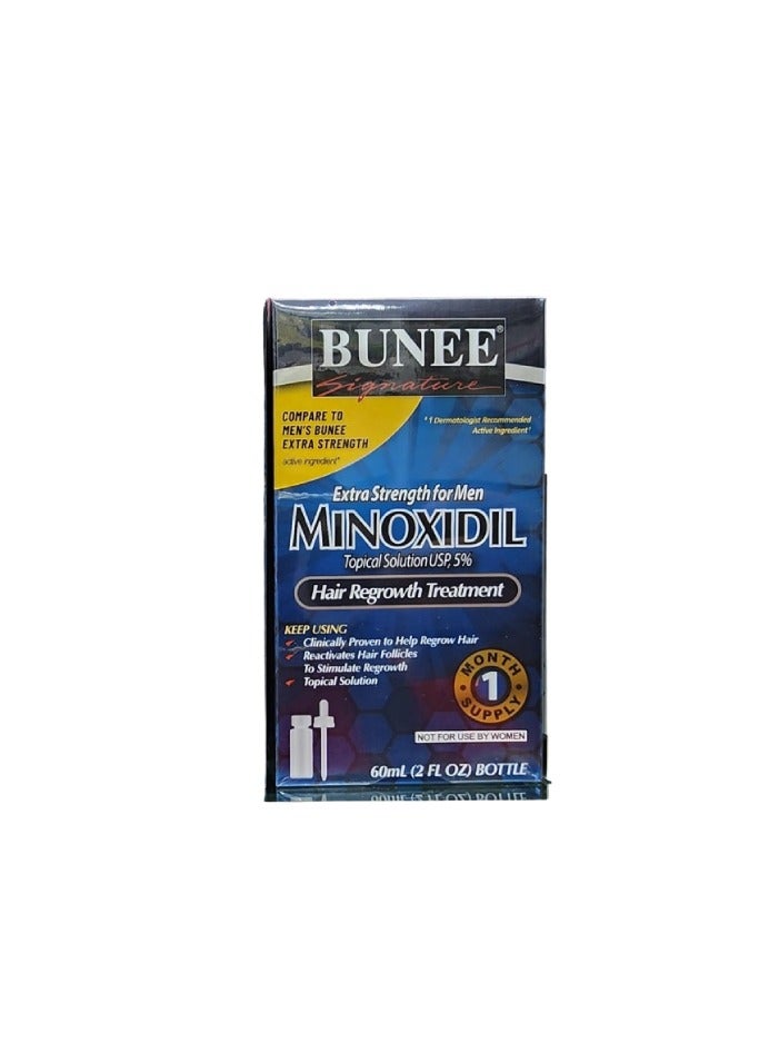 Bunee Signature Extra Strength For Men Minoxidil Topical Solution Usp 5% Hair Regrowth Treatment