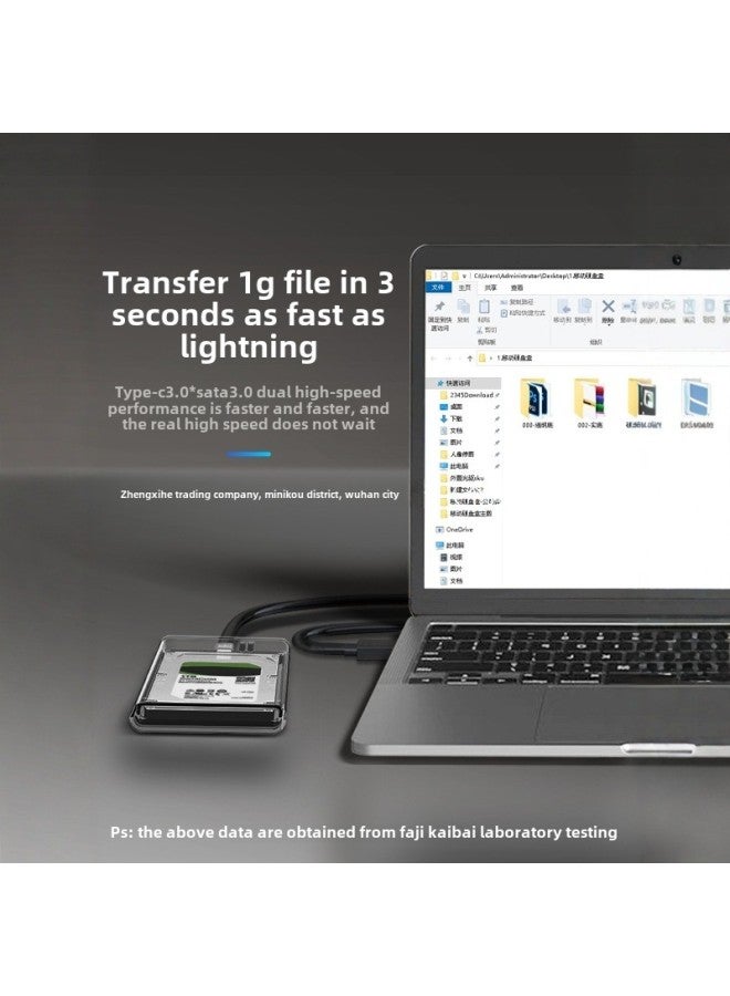 Mobile Hard Disk Box 2.5 Inch Usb3.0 Notebook Typec Mechanical Sata Solid State External Ssd Universal-Colour:Usb3.0 Carbon Black Model - Image 3