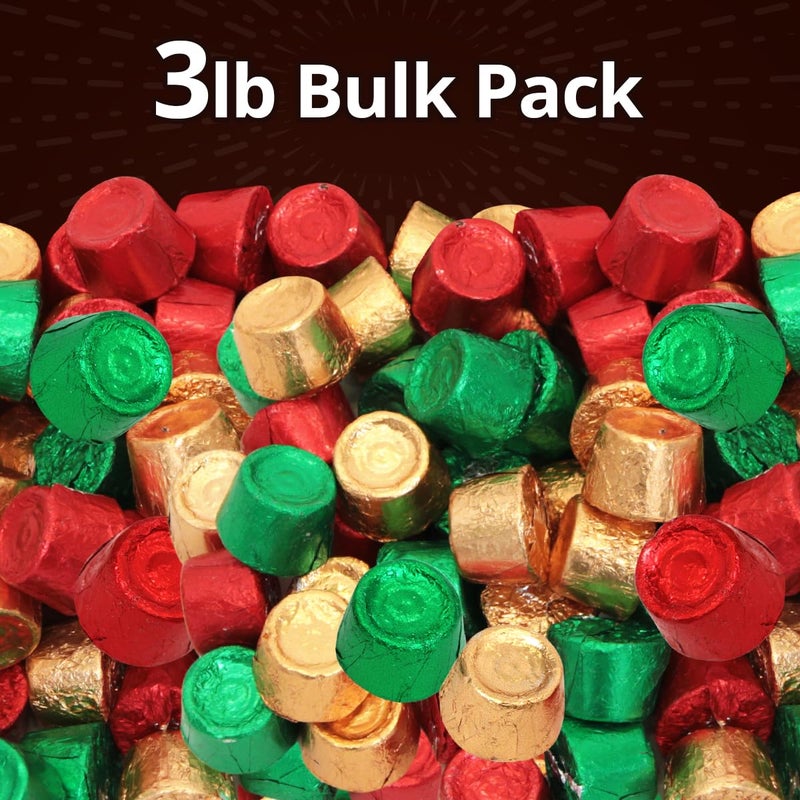 Chocolate Candy Creamy Caramels Wrapped in Rich Chocolate, 3lb Pack of Christmas Candy Bulk, Delicious Christmas for Gifting, Perfect Christmas Chocolate Mix for Christmas Stocking Stuffers - Image 2