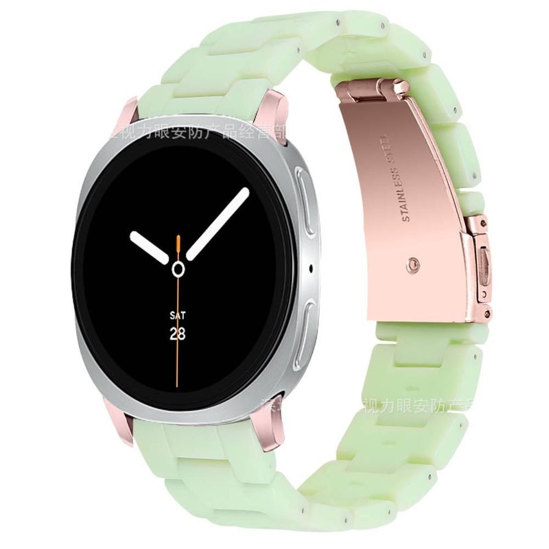 سوار ساعة ذكية سوار راتنج متوافق مع Samsung Galaxy Watch 8 Classic بملاءمة قابلة للتعديل وحزام بديل للاستخدام اليومي باللون أخضر قابل للتعديل باللون الأخضر - Image 1