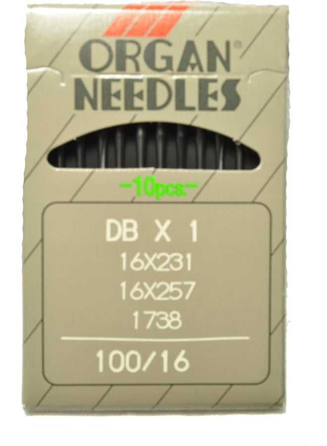 إبر ماكينة خياطة صناعية من أورجان، مقاس 100/16 (DBx1, 16x231, 16x257, 1738) - 10 قطع