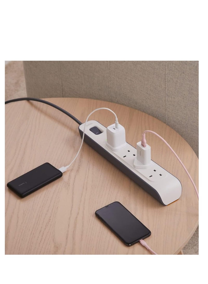 Belking Belkin Bsv400Af2M 4-Way Surge Protection Strip With 2 Meters Cord Length - Heavy Duty Electrical Extension Socket, Durable And Robust Housing, 14Awg Capacity On/Off Switch White, Meter V1 - Image 4
