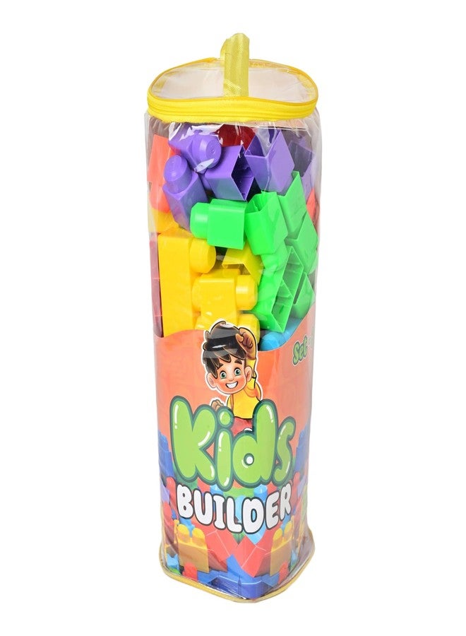 abyz Kids Builder Set-3, Educational Building Blocks, Easy to Hold and Assemble, with Storage Bag, Age 3+ Year - Image 1