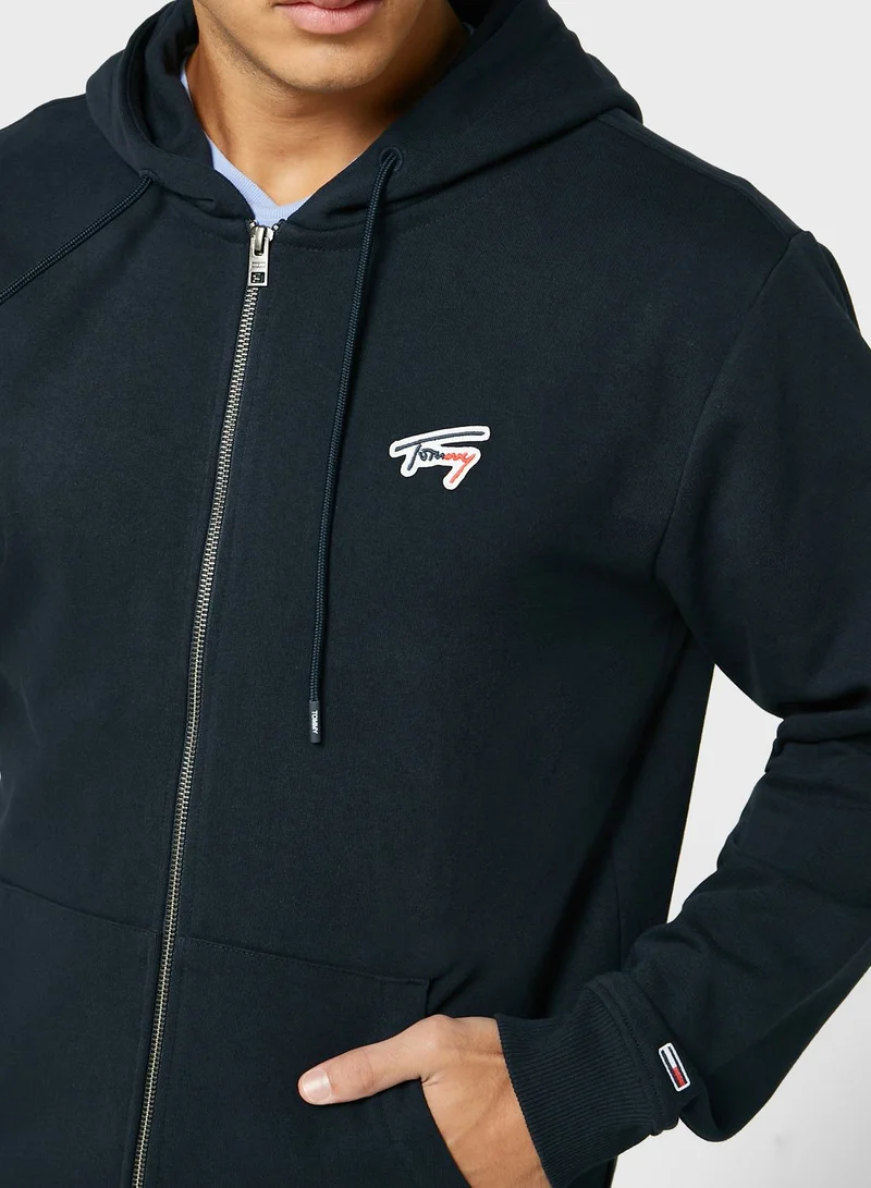 TOMMY JEANS Signature Zip Thru Hoodie