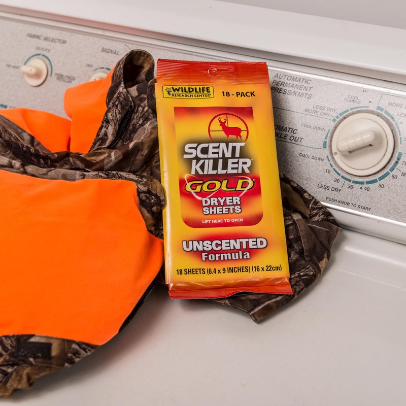 Wildlife Research Scent Killer Gold Dryer Sheets (Unscented) 18 Count (Pack of 1) - Image 4