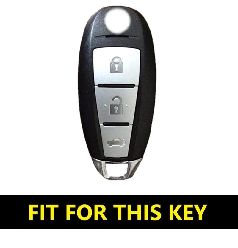 SHOPOFLUX Metal Key Cover Compatible with Baleno, Breeza, S Cross, Ciaz, Swift 3 Button Smart Key (Pack of 1) - Image 2