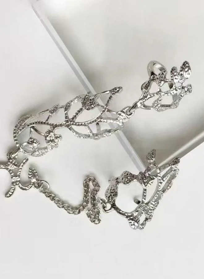 تايك تو خاتم مزين فضي