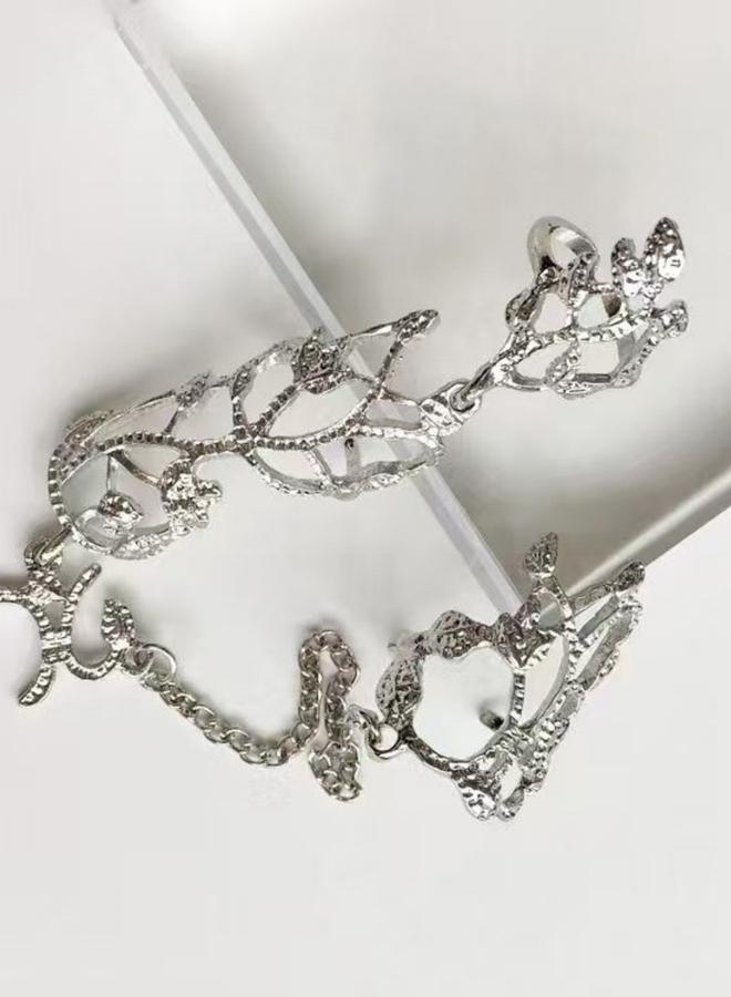 Take Two Silver Embellished Linked Ring - Image 4