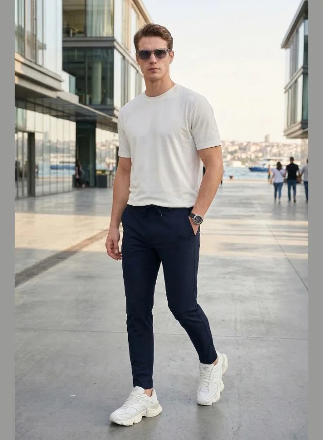 بوراتي Buratti Slim Fit Regular Waist Tapered Leg Trousers Men's Pants 6841483
