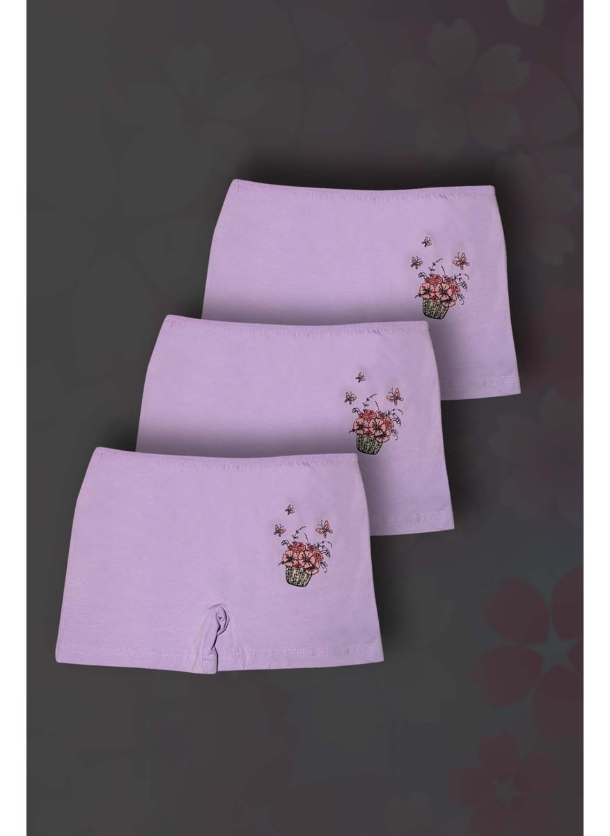 Gray Purple Textile 3-Piece Girl's Floral Printed Lilac Boxer - pzsku/Z146B82063D767AD7FB87Z/45/_/1726913956/3d11c908-b3d3-4e9f-9ae1-0d0b3b1528c7