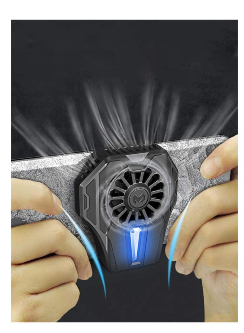 Loquat Phone Cooler Fan, Portable Game Pad Holder Fast Cooling Semiconductor Radiator USB Rechargeable Fan Stand Mute Universal Gaming Laptop PC - Image 1