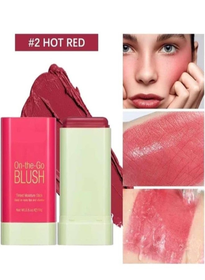 Classyhuda Professional Multi-Use Makeup Blush Stick, Cream Blush Stick, Solid Moisturizer Stick Waterproof Natural Makeup for Eyes Lips Cheek (Shy Pink) - Image 3