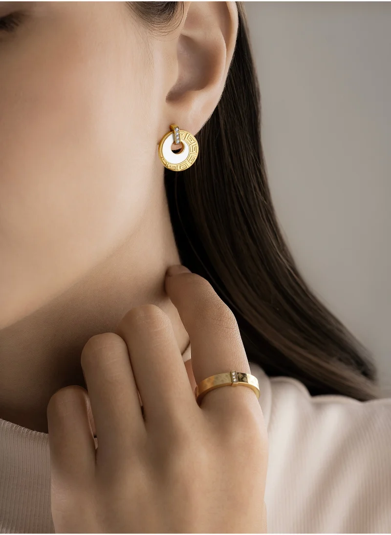 Guy Laroche Corale Gold Plated Earrings