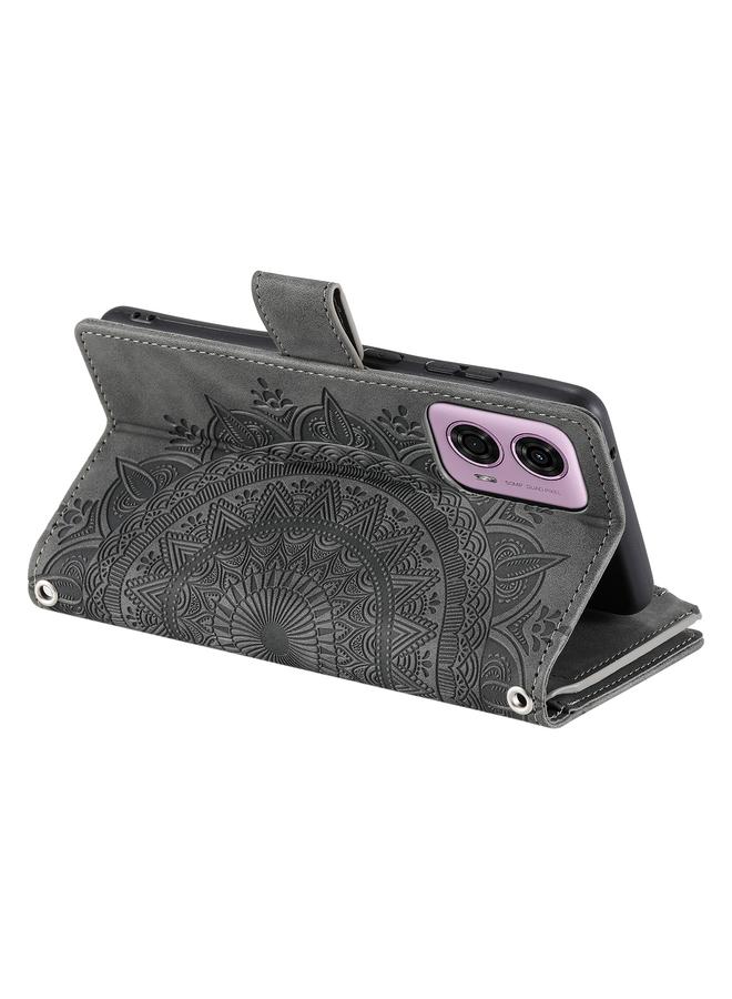 S-TOP Case For Motorola Moto G85 Multi-Card Totem Zipper Leather Phone Case - Image 4