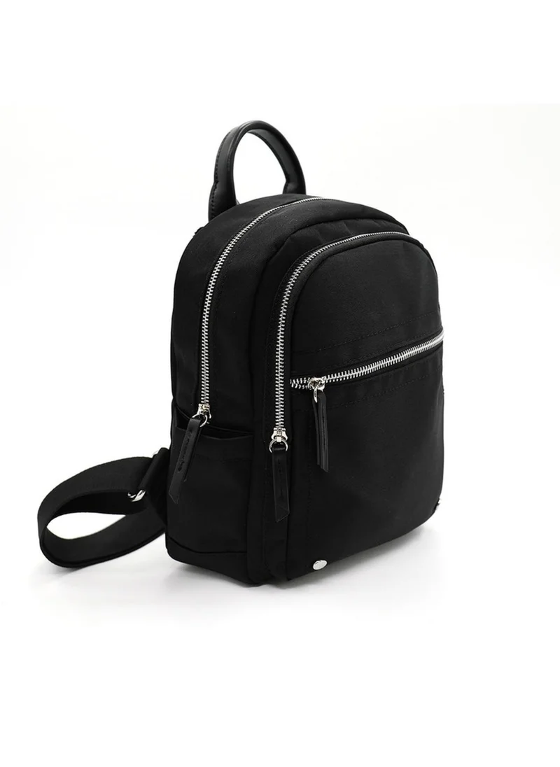 مارينا جالانتي Marina Galanti Women's Castiadas Nylon Backpack with Adjustable Removable Strap – Black