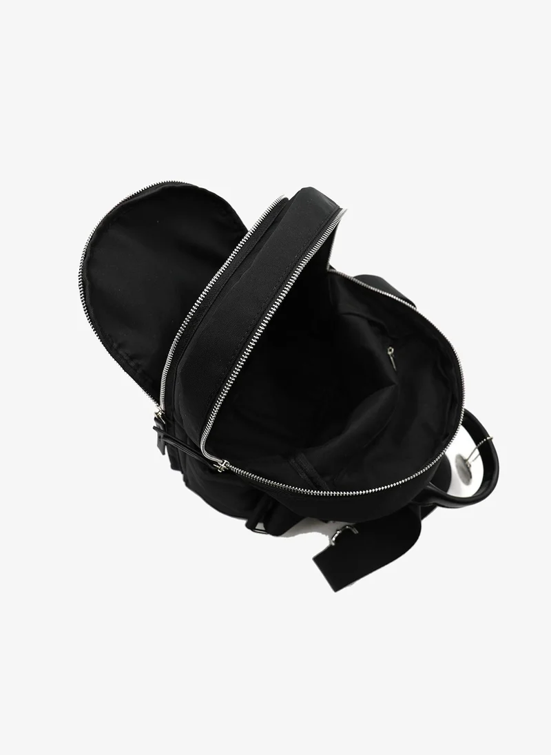 Marina Galanti Marina Galanti Women's Castiadas Nylon Backpack with Adjustable Removable Strap – Black