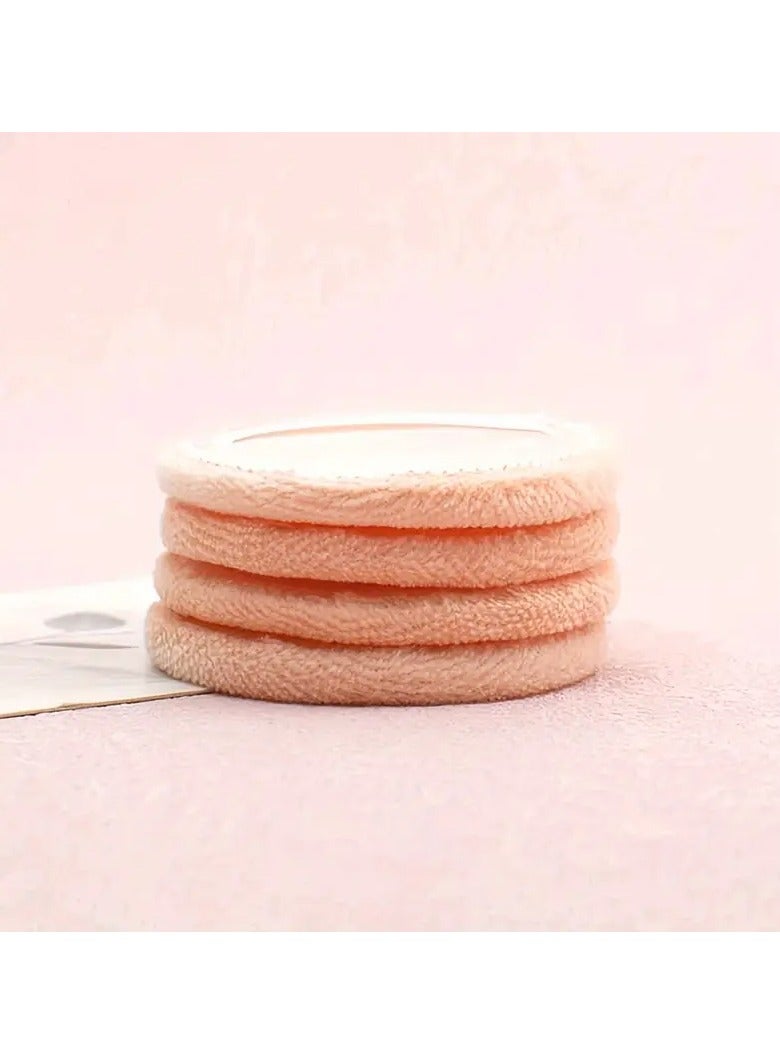 Ucanbe Set of 10 Round Powder Puffs with Ribbons - Suitable for Loose Powder & Setting Powder, Cosmetic Makeup Applicator - Image 5
