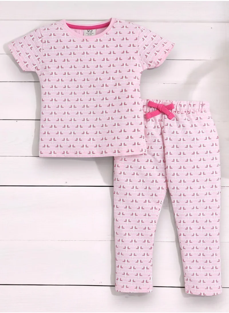 victor and jane Victor and Jane - All-Over Printed T-shirt and Pyjama Set