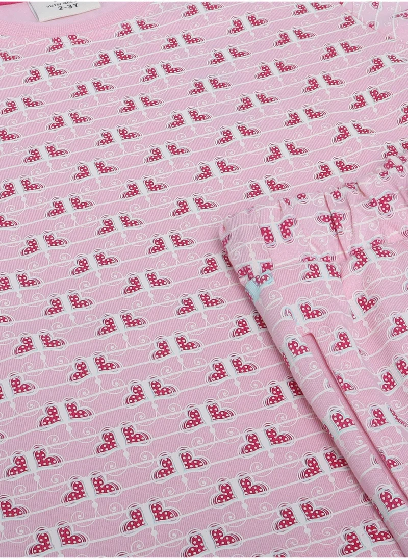 victor and jane Victor and Jane - All-Over Printed T-shirt and Pyjama Set