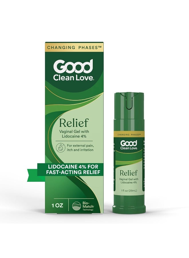 Good Clean Love جل تخفيف الألم والحكة المهبلية مع ليدوكائين 4%، رعاية نسائية سريعة المفعول وتخفيف من الألم والحكة والتهيج، يعزز صحة المهبل، دعم بعد الولادة أو بعد الجراحة، 1 أونصة - Image 1