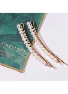 Yheakne Vintage Pearl Hair Clip Pin Retro Pearl Hair Barrette French Pearl Bobby Pins Decorative Hair Accessories For Women And Girls 2Pcs (Gold)  - Image 5