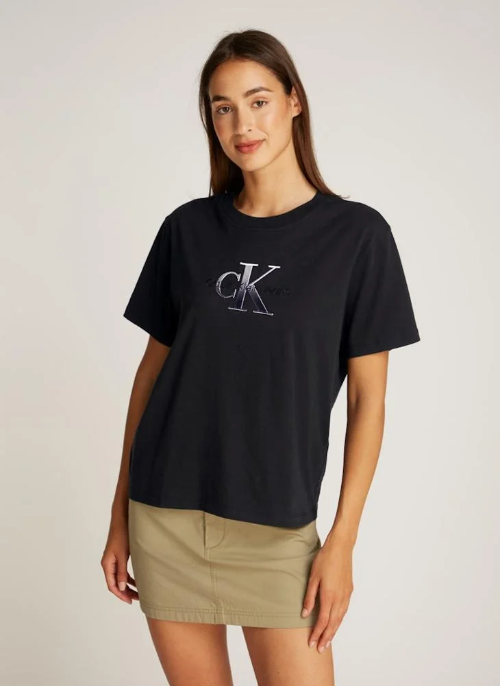 Calvin Klein Jeans Logo Detail Knitted T-Shirt