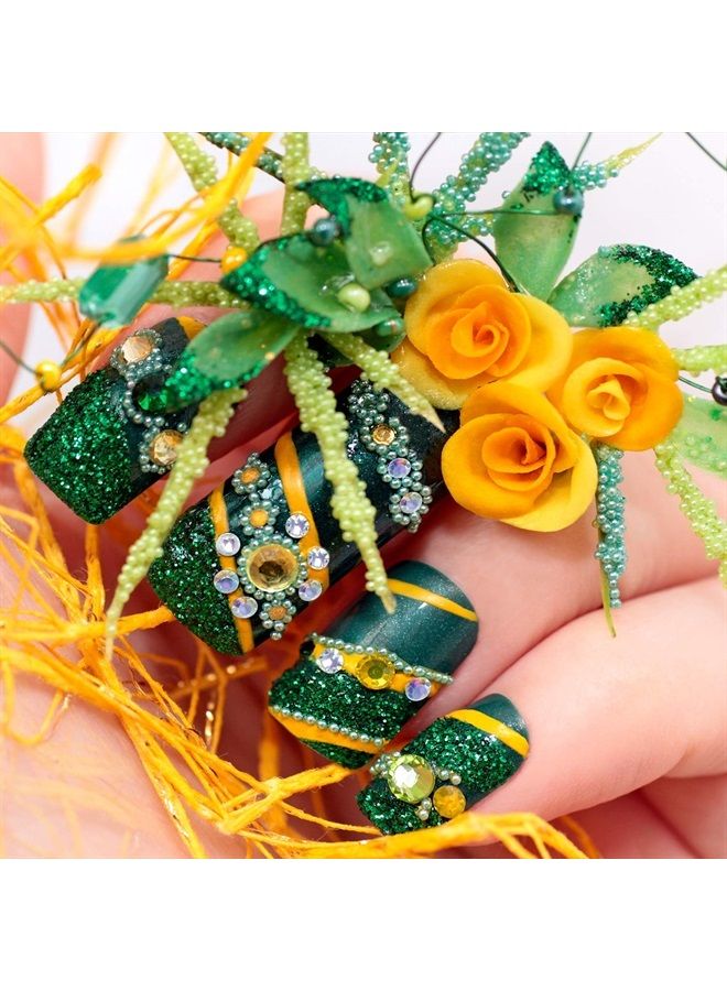 Blulu 6 Bottles Diamonds Micro Caviar Beads Micro Pixie Beads Nail Beads Gravel Nail Stone Crystal Rhinestones Nail Decorations for DIY 3D Nail (AB Color) - Image 5