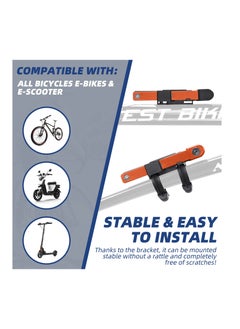 Excefore Folding Bike Lock, Compact Bicycle Lock with 2 Keys, 2.6 FT Heavy Duty Anti Theft Bike Foldable Locks, Bicycle Security Chain Lock with Mounting Bracket for Electric Scooter Bikes  - Image 5