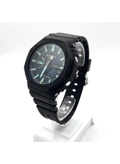CASIO Casio Analog-Digital Black Dial Men's Watch-GA-2100RC-1ADR, Black  - Image 2