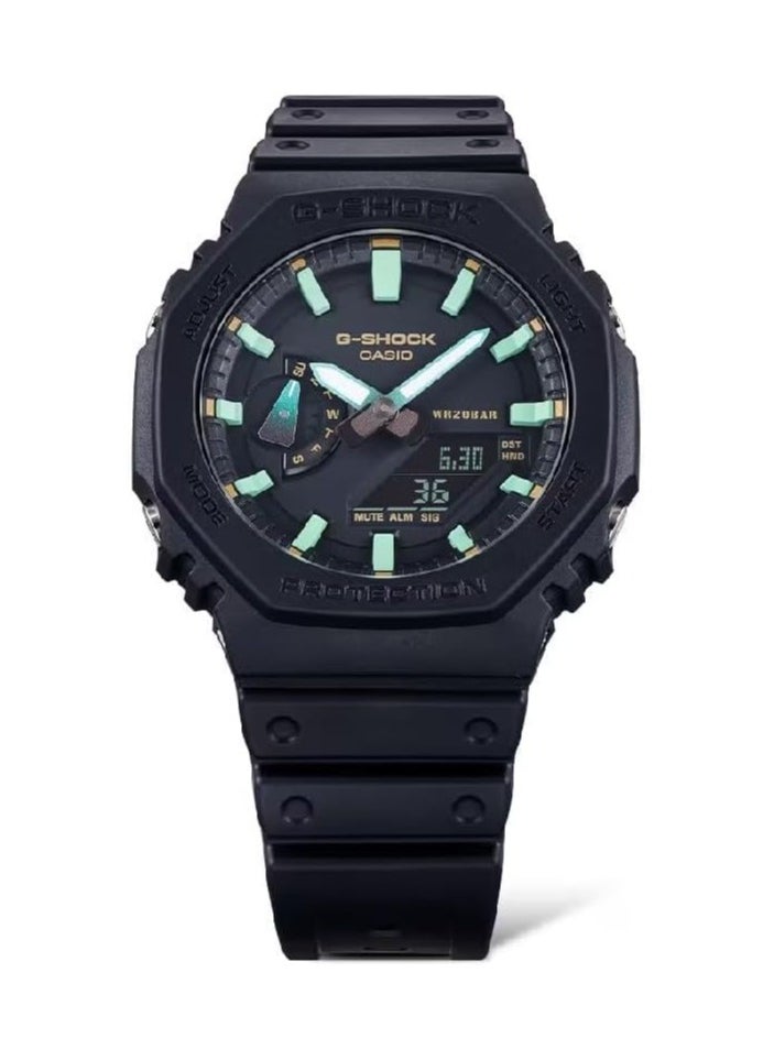 CASIO Casio Analog-Digital Black Dial Men's Watch-GA-2100RC-1ADR, Black  - Image 4