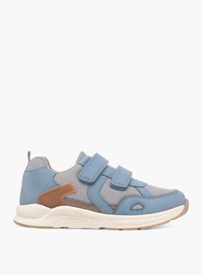 جونيورز Boys Textured Sneakers With Hook And Loop Closure