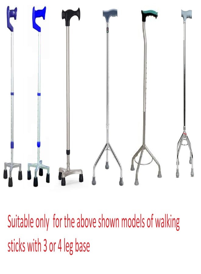 Aaram Ferrules TP-06, Tips Shoes for 3 leg and 4 leg Walking Stick 13-15 mm Pipe (15 mm Dia Pipe, Black) Set of 4 - Image 2