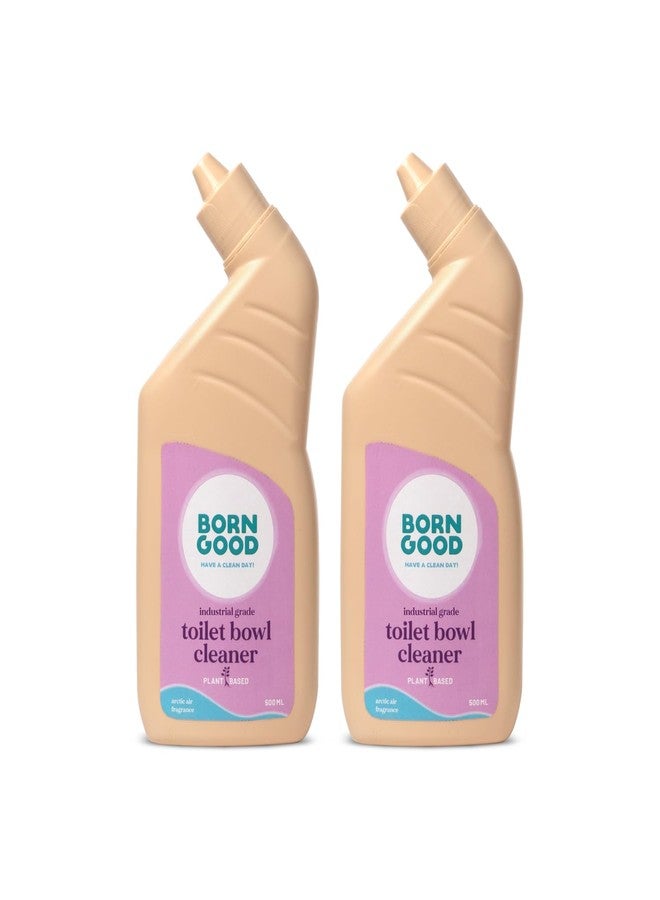 Born Good Industrial Grade Natural Toilet Bowl Cleaner | Arctic Air | Removes Yellow Stains, Limescale & Germs | Non-Toxic, Plant-Based, Biodegradable, Eco-Friendly | Organic (500mlx2) - Image 1