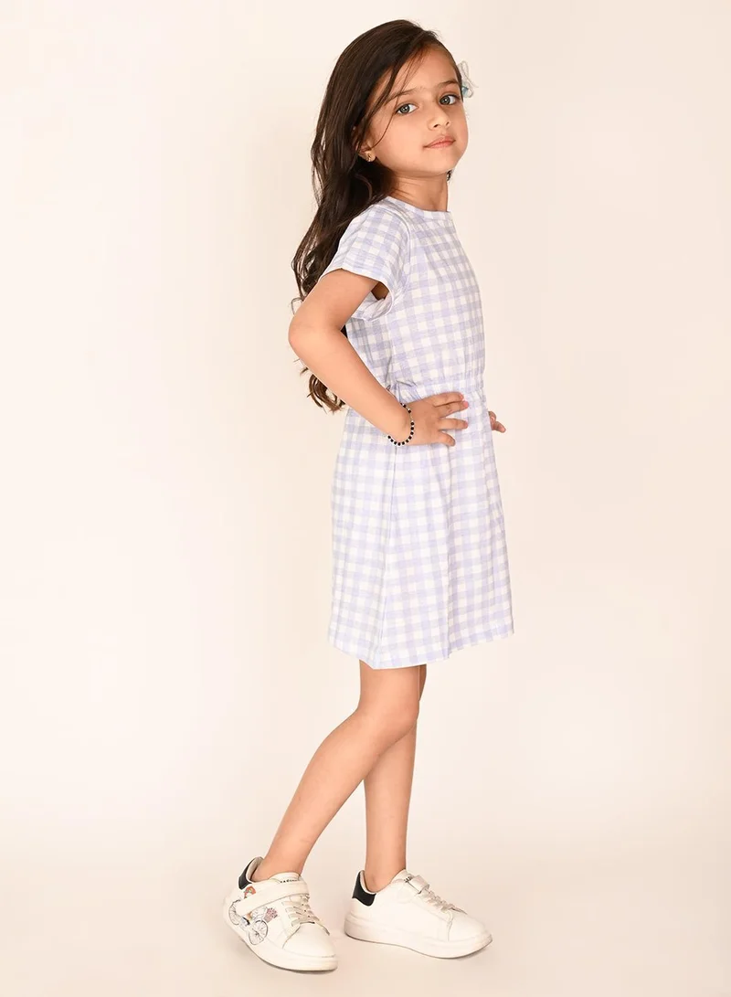 LILPICKS Gingham Fit-and-Flare Dress