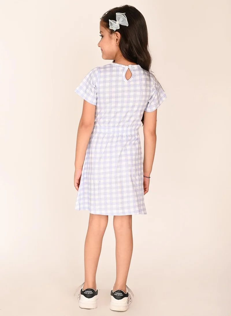 LILPICKS Gingham Fit-and-Flare Dress