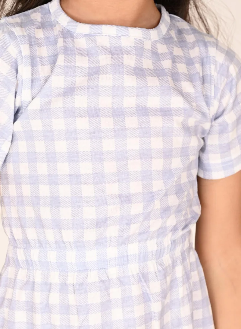 LILPICKS Gingham Fit-and-Flare Dress