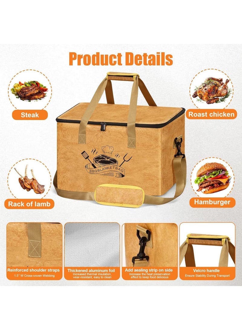 SYOSI BBQ Meat Resting Bag, Reusable Thermal Grill Blanket with Handle and Shoulder Strap, Keeps Meat Warm and Juicy for Outdoor Barbecue Picnics and Potlucks, Large - Image 5